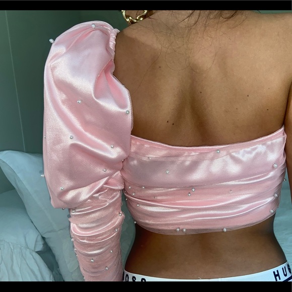 Pink Pearl embellished tool and silk - Picture 3 of 5